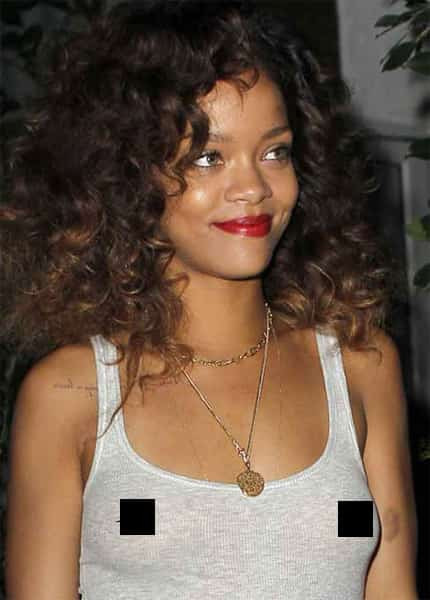 Đây không phải lần đầu tác giả hit "Umbrella" lựa chọn mốt không nội y.