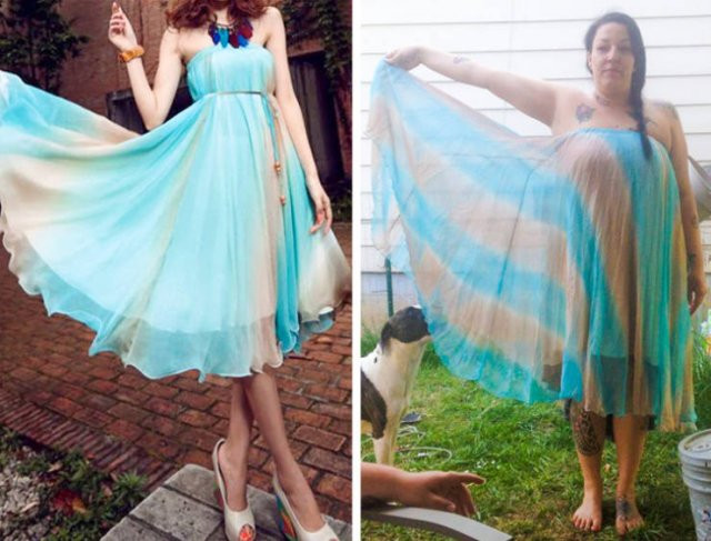 Hãy cố gắng xem thật chi tiết chất liệu, nhất là với đồ may mặc.