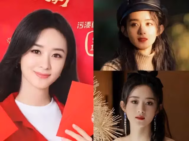 Thực tế khuôn mặt Triệu Lệ Dĩnh khá tròn trịa, nhưng nếu để lộ đôi tai, tỉ lệ khuôn mặt trông gọn hơn rất nhiều, khí chất cũng khác biệt.