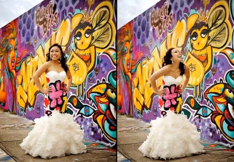 Cô dâu và graffiti