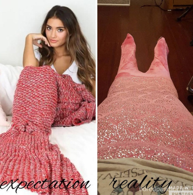 Lúc đặt thì nàng tiên cá vẫn còn đuôi, lúc nhận hàng thì nàng tiên cá đã đổi đuôi lấy chân người chứ sao!