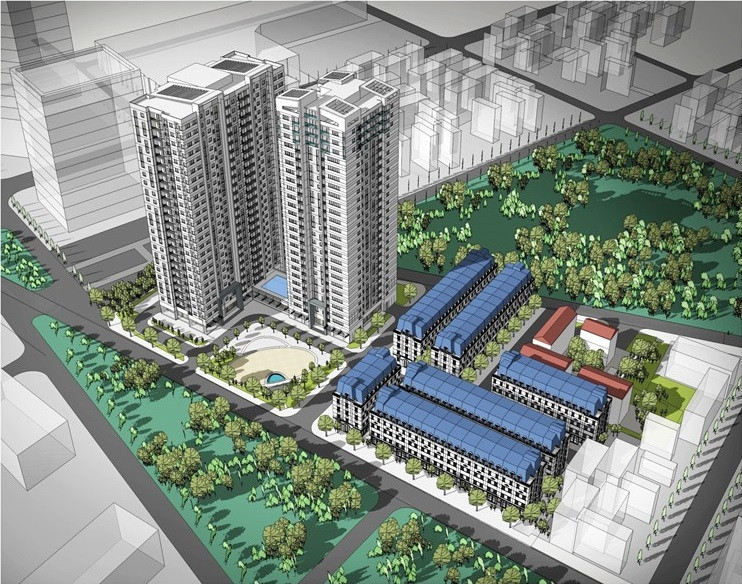 Dự án Nhà ở thương mại bán cho cán bộ chiến sĩ quân đội tại D22/Lữ đoàn 26/Quân chủng Phòng không – Không quân tại phường Định Công tại quận Hoàng Mai của Công ty xây dựng công trình hàng không ACC với mức vốn đầu tư 1.329 tỷ đồng hiện chưa xong thủ tục giao đất. Theo tiến độ được phê duyệt trước đó dự kiến triển khai từ quý I/2018 đến quý IV/2020.