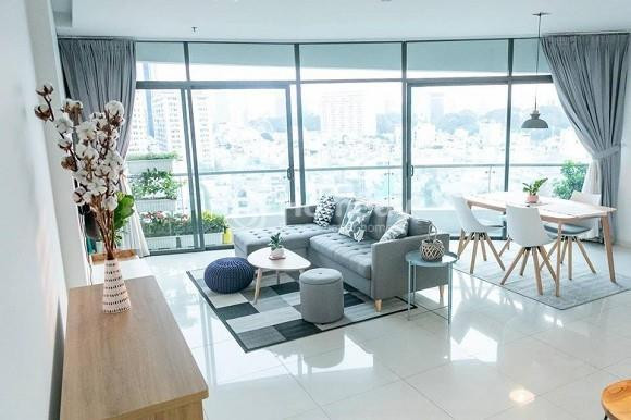 Căn hộ cao cấp của chân dài nằm tại quận Bình Thạnh (TP HCM) rộng tới 108m2, gồm 2 phòng ngủ. Ảnh: Homedy