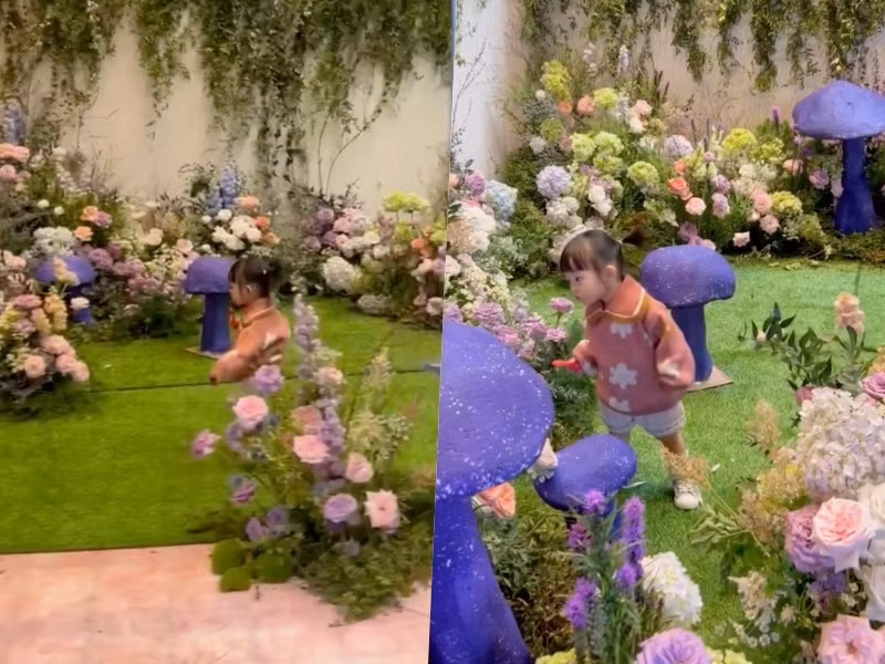 Trong video, Suchin như một nàng công chúa cổ tích lạc trong xứ sở thần tiên. Ảnh chụp màn hình