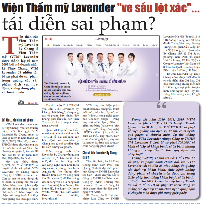 Vien Tham my Lavender “ve sau lot xac”... tai dien sai pham?-Hinh-2