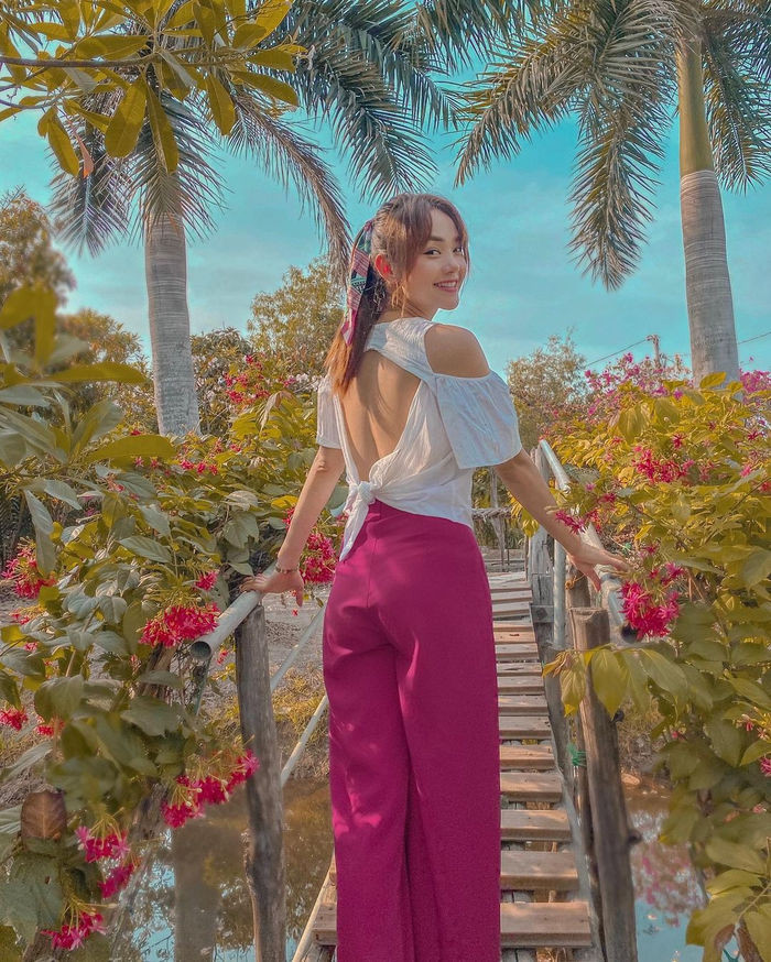 Mỗi khi rảnh rỗi, Minh Hằng thường cùng gia đình đến đây nghỉ ngơi, thư giãn và trải nghiệm những hoạt động gần gũi thiên nhiên. Nguồn ảnh: FBNV