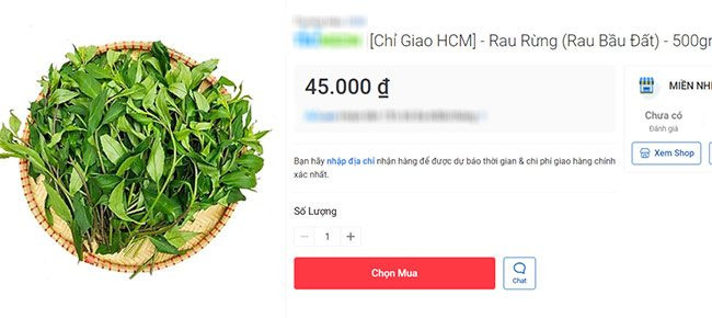 Trên các sàn thương mại điện tử, bầu đất được rao bán với giá từ 65.000 đến gần 100.000 đồng/kg nhưng cũng không dễ tìm. Ảnh chụp màn hình