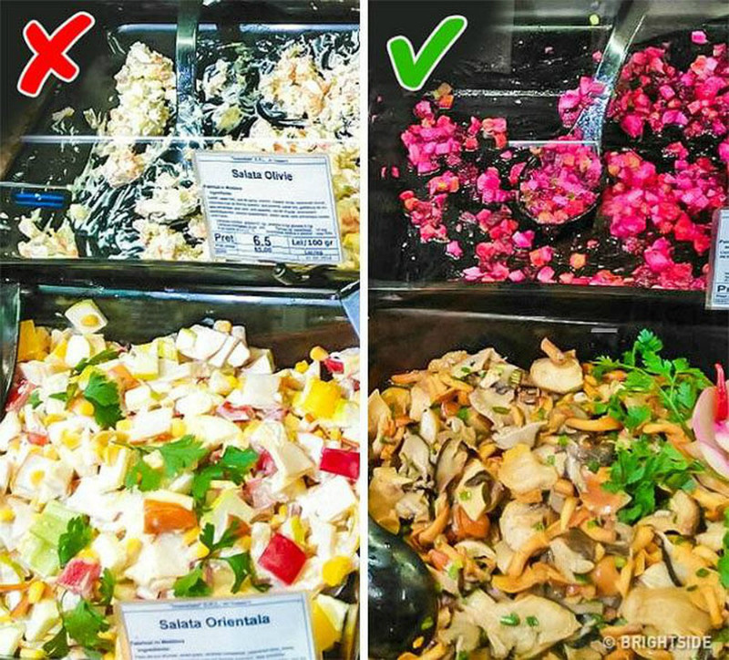 Với thực phẩm chế biến sẵn, hãy tránh những loại sử dụng nhiều tỏi và gia vị mùi mạnh vì đây có thể là cách người bán ngụy trang nguyên liệu đã hết hạn.