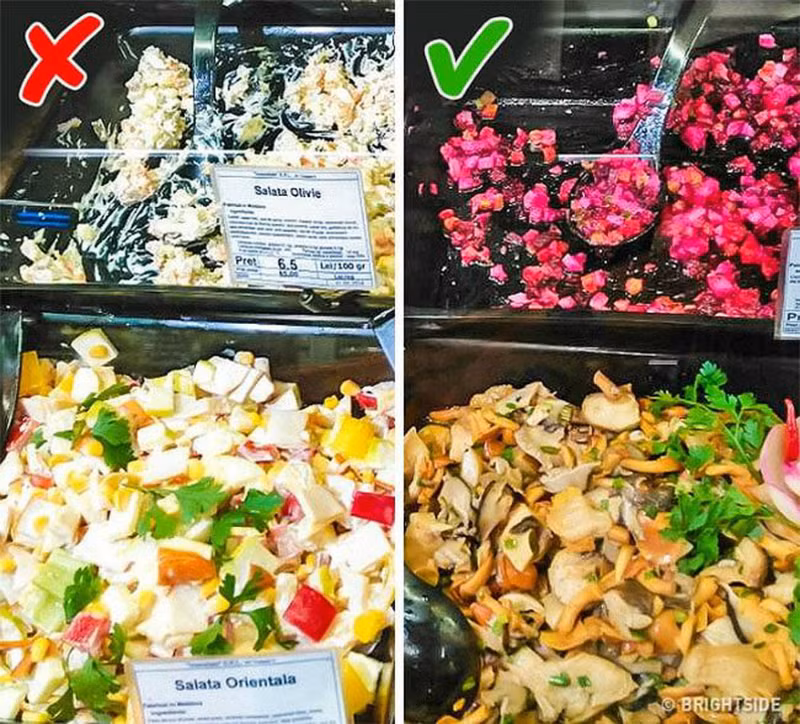 Với thực phẩm chế biến sẵn, hãy tránh những loại sử dụng nhiều tỏi và gia vị mùi mạnh vì đây có thể là cách người bán ngụy trang nguyên liệu đã hết hạn.