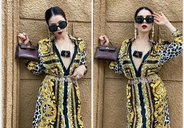 Chiếc túi Kelly da cá sấu xinh xắn trên tay Lệ Quyên được bán trên thị trường với giá trên dưới 1 tỷ đồng. Ảnh: Vietnamnet