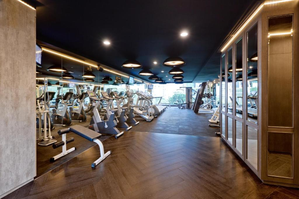 Phòng tập gym cho các cầu thủ Việt Nam duy trì thể lực.