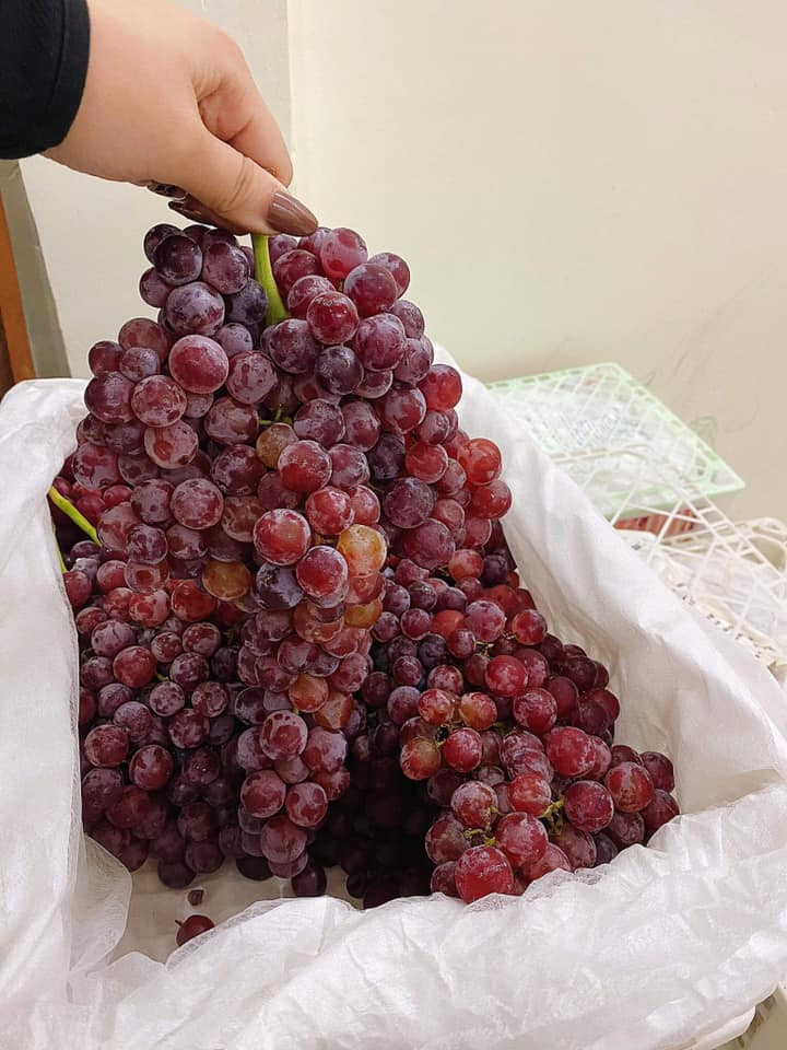 Theo các tiểu thương, đây là loại nho rừng nội địa Trung, quả nhỏ nhưng ăn giòn, ngọt lịm.