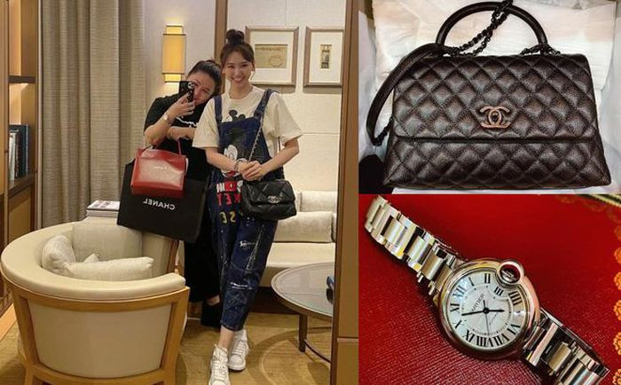 Trong khi Hari Won tặng cộng sự chiếc túi hàng hiệu có giá khoảng 104 triệu đồng thì Trấn Thành tặng quản lý của vợ 1 chiếc đồng hồ từ thương hiệu lớn có giá bán trên thị trường dao động 110 – 140 triệu đồng. Ảnh: FBNV