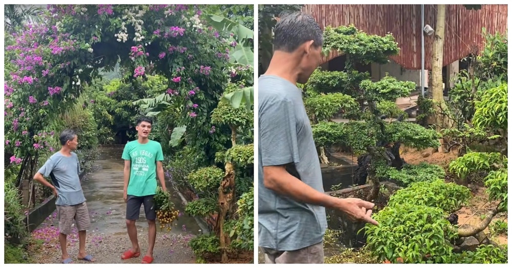 Ngoài cây ăn quả, gia đình Mạc Văn Khoa còn trồng cây cảnh.