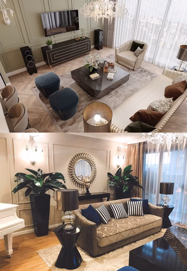 Căn hộ của Mạnh Trường thuộc chung cư cao cấp ở trung tâm Hà Nội và có diện tích hơn 140m2. Ảnh: FBNV