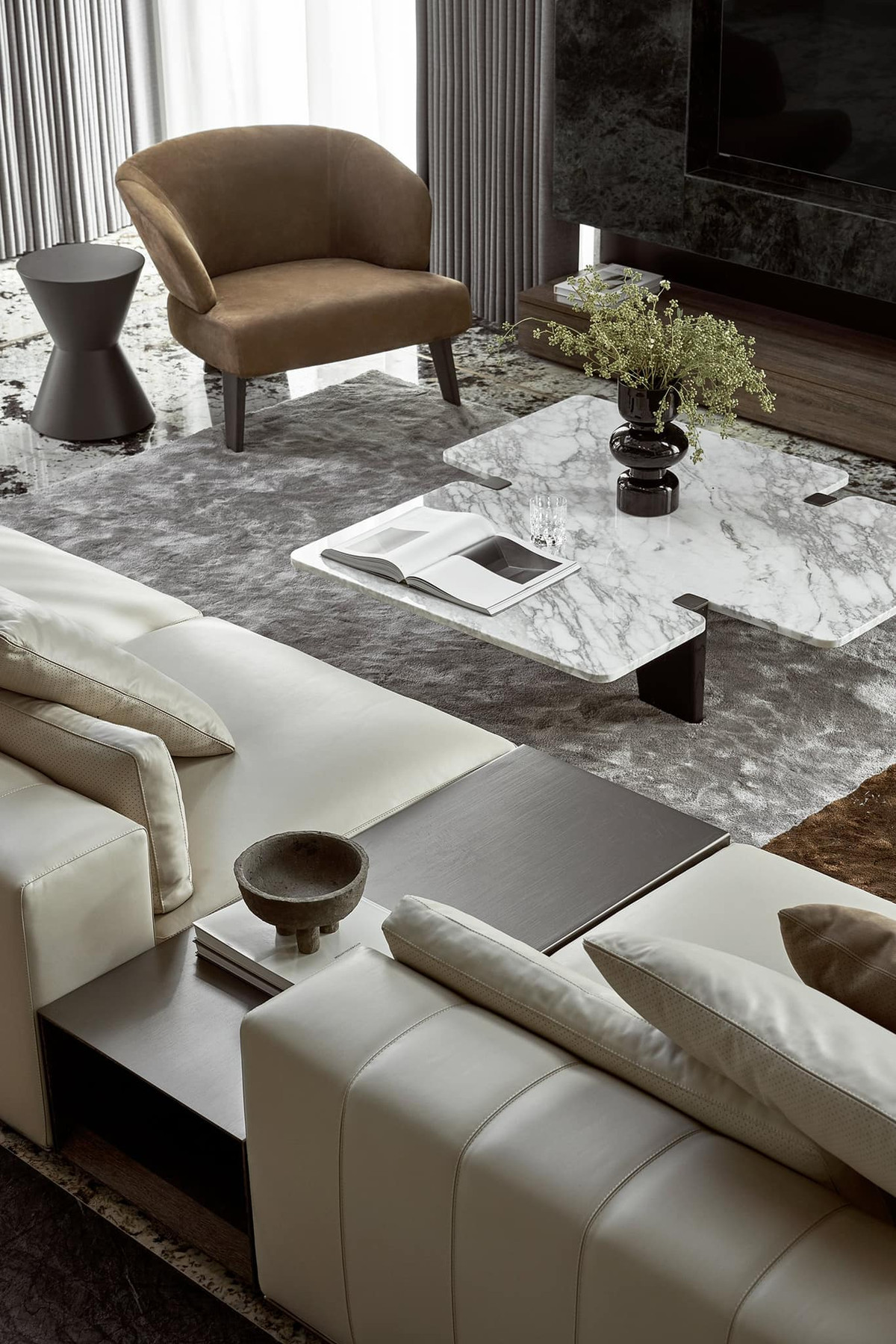 Thiết kế theo phong cách đương đại, tối giản nhưng có điểm nhấn xa xỉ và tinh tế.