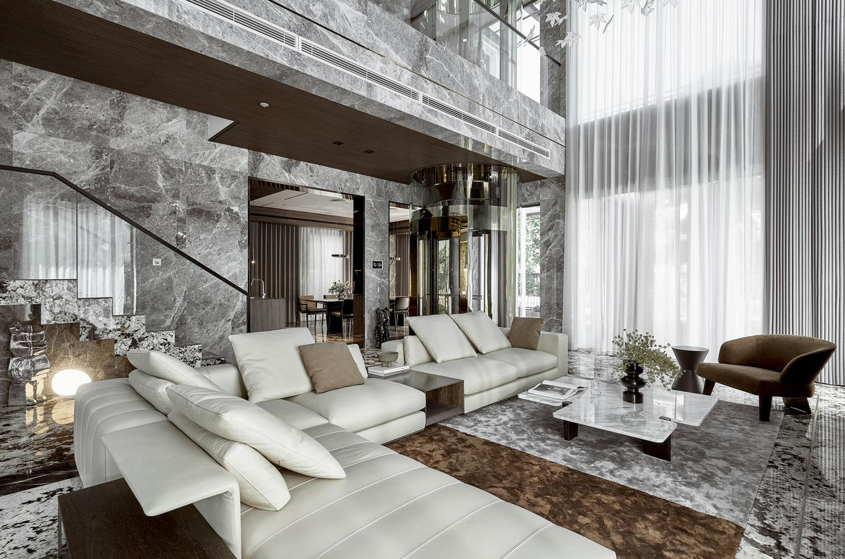 Dễ dàng nhận thấy, căn biệt thự được thiết kế theo phong cách châu Âu hiện đại.