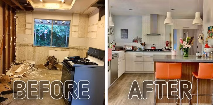 Cải tạo nhà bếp từ những năm 1970 thành không gian tiện nghi.