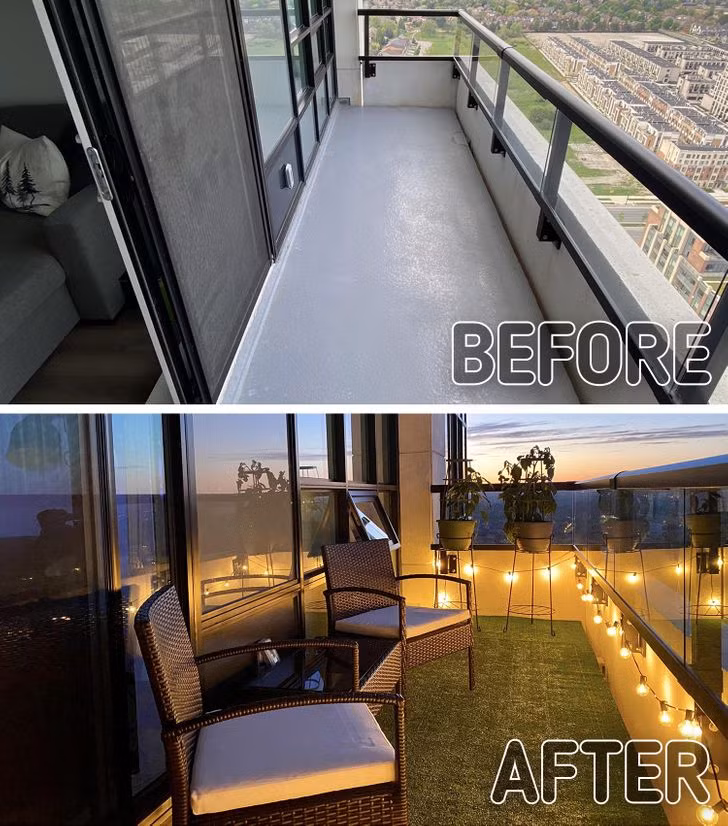 Ban công trở thành nơi thư giãn lý tưởng.