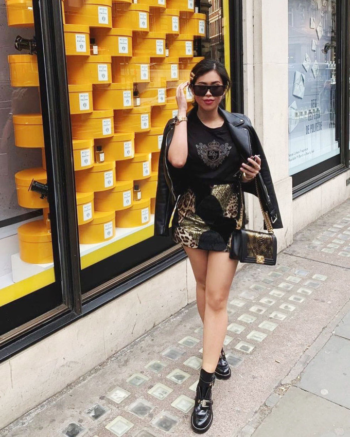 Tháng 10/2019, con gái đại gia Johnathan Hạnh Nguyễn xách chiếc Chanel Boy da trăn 7.400 USD (gần 170 triệu đồng). Ảnh: Ngoisao