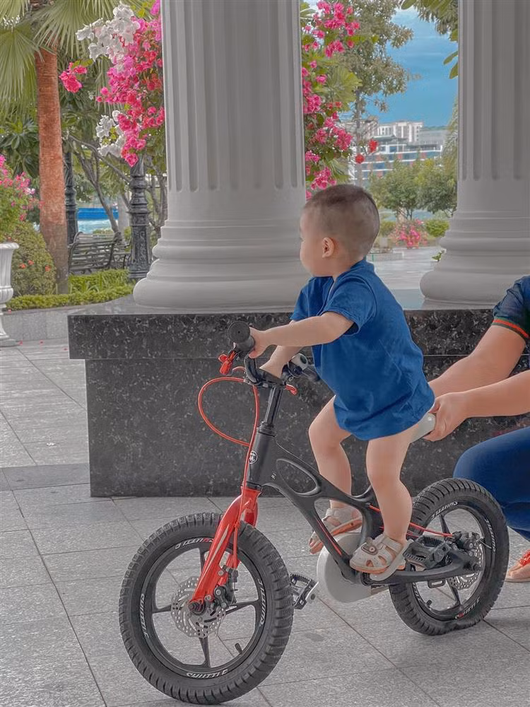 Khoảng sân rộng là khu vực vui chơi, vận động của quý tử nhà Lan Khuê.