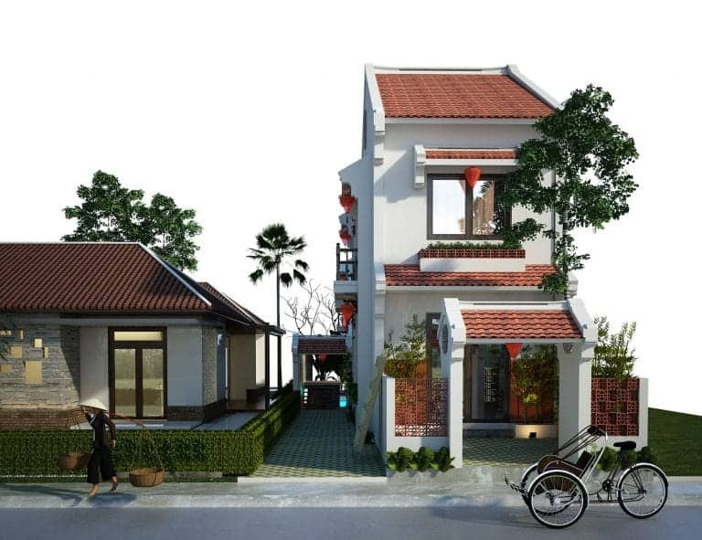 Dù mặt tiền không có ban công nhưng không gian được phát triển và mở rộng theo chiều dài, vẫn thoáng đãng vì có nhiều cửa sổ. Ảnh: Wedo