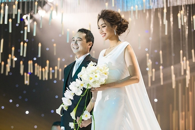 Đám cưới của thiếu gia John Tuấn Nguyễn và Lan Khuê chính thức diễn ra tại một trung tâm tiệc cưới sang trọng ở TP HCM. Ảnh: Ngoisao