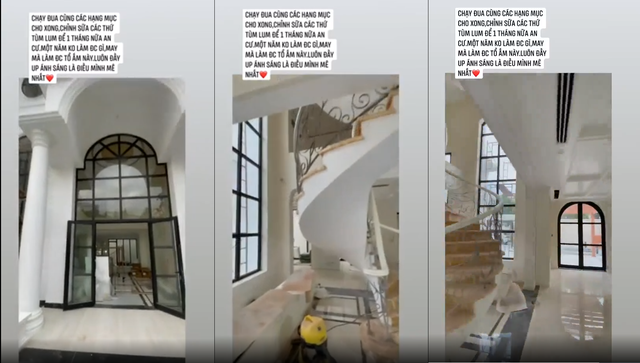Trước đó, cư dân mạng không khỏi trầm trồ trước đoạn clip vài giây hé lộ sương sương toàn cảnh căn biệt thự mới của Lệ Quyên.