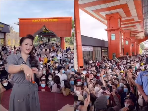 Tuy nhiên, sau 2 lần tổ chức 'fan meeting' của nữ CEO vào 2 ngày 31/10 và ngày 14/11, khu du lịch này dính lùm xùm vì tụ tập khá đông người và có xuất hiện tình trạng một số du khách không đeo khẩu trang. Ảnh: Phunu&amp;giadinh