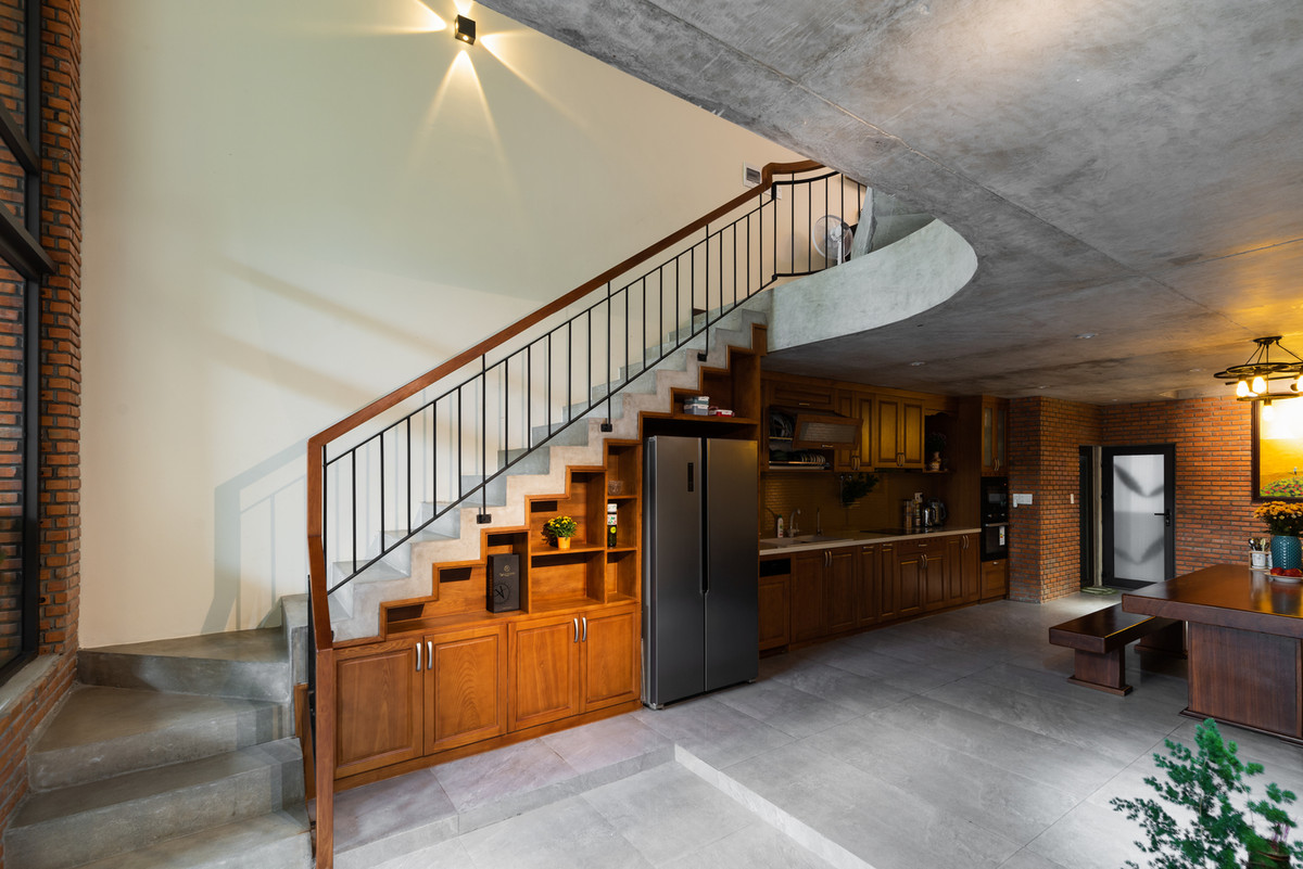 Khu bếp gọn gàng và tiện nghi.