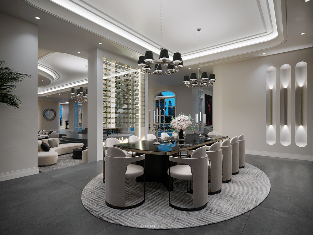 Khu vực bàn ăn sang trọng.