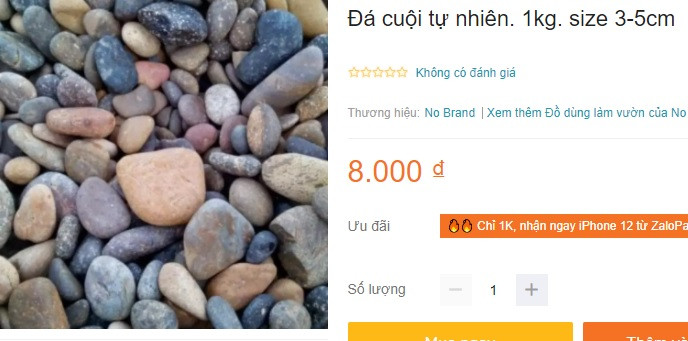 Nhặt đá cuội trong tự nhiên cũng có thể đem bán.