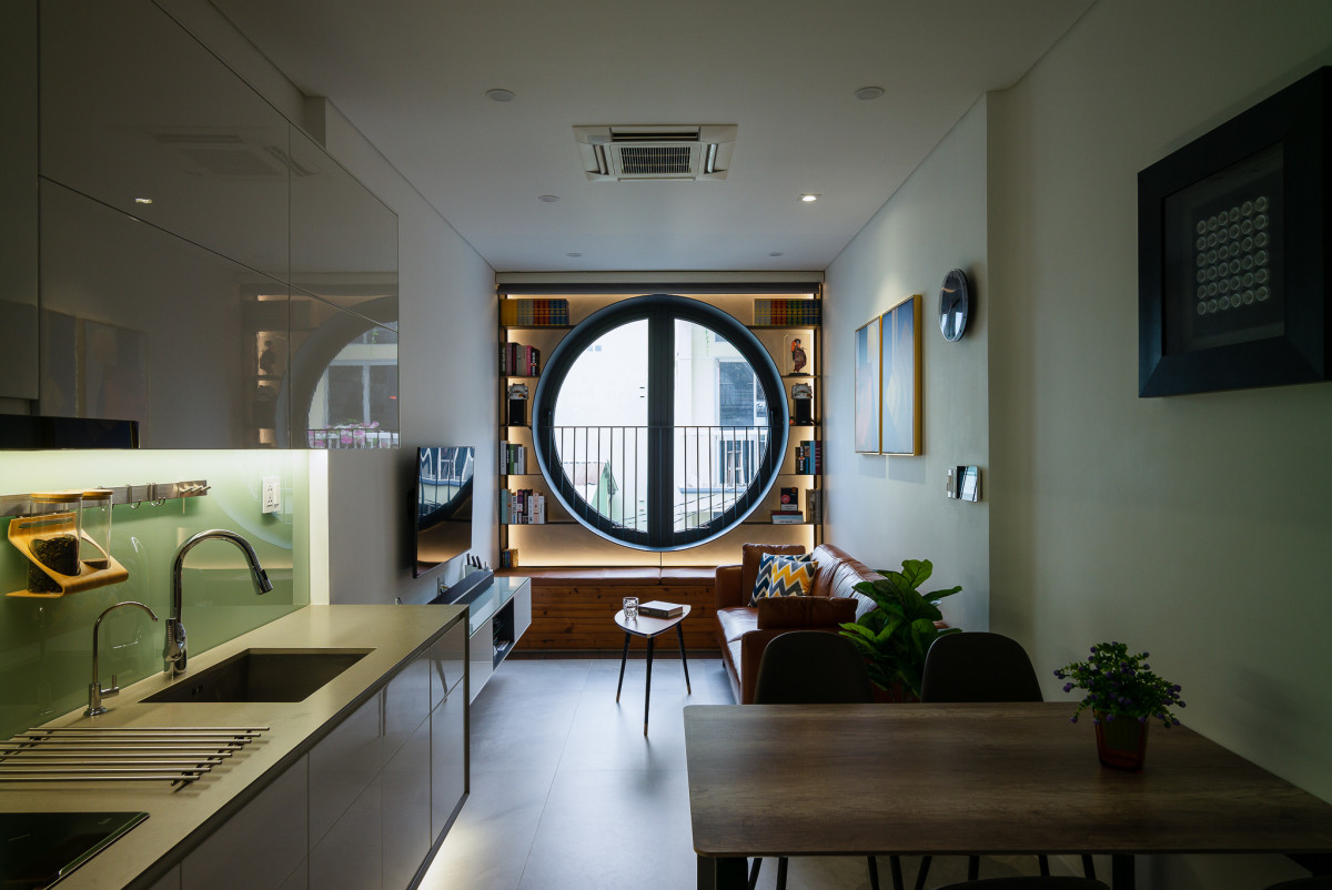 Không gian sinh hoạt chung được bố trí trên tầng 3.