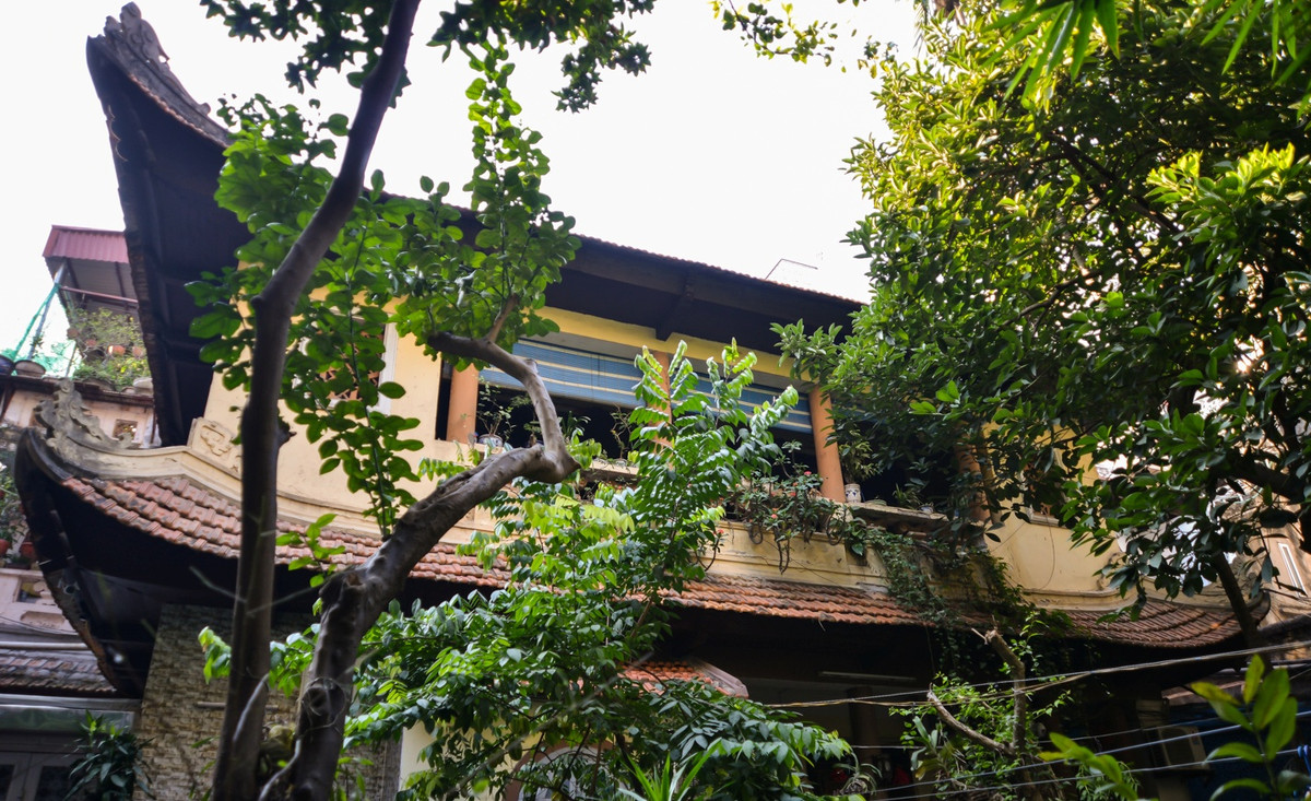 Trái ngược sự bộn bề, tấp nập của con phố nhộn nhịp bậc nhất Hà Nội, ngôi biệt thự sở hữu khu vườn với cây cối xanh tươi, tiếng chim hót líu lo. Ảnh: Batdongsanvietnam