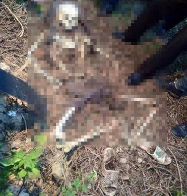 Hiện trường nơi người dân phát hiện thi thể chỉ còn trơ xương ở phường Đình Bảng.