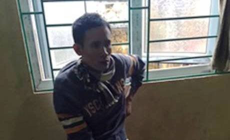 Đối tượng Nguyên tại cơ quan điều tra.