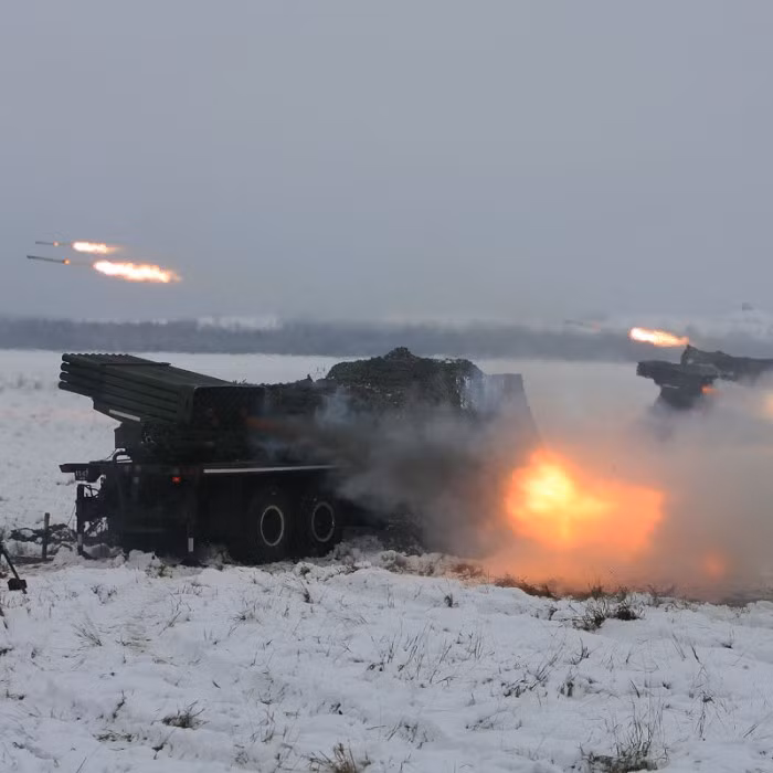 Pháo phản lực phóng loạt BM-21 Grad.