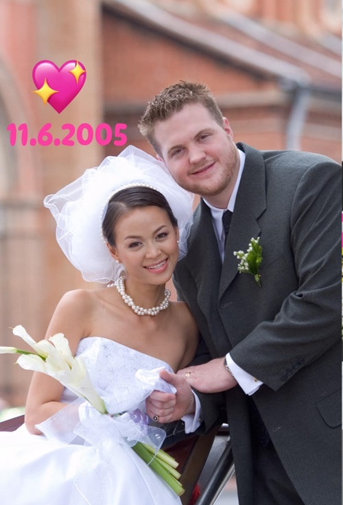 Ngọc Nga kết hôn lần đầu với một biên đạo múa. Sau khi ly hôn, cô gặp và yêu doanh nhân người Australia tên Lindsay, kém cô 2 tuổi. Ảnh: FB Ngọc Nga.