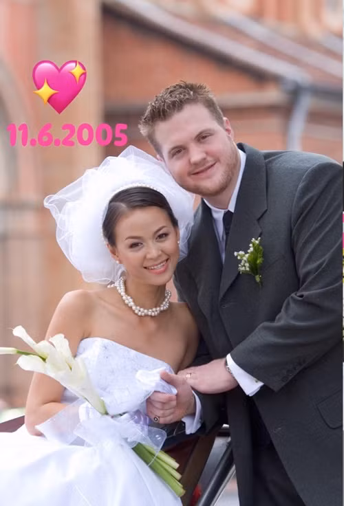 Ngọc Nga kết hôn lần đầu với một biên đạo múa. Sau khi ly hôn, cô gặp và yêu doanh nhân người Australia tên Lindsay, kém cô 2 tuổi. Ảnh: FB Ngọc Nga.