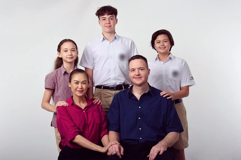 3 người con chung của Ngọc Nga và Lindsay gồm: William (sinh năm 2006), Edward (sinh năm 2008) và Elizabeth (sinh năm 2010). Ảnh: FB Ngọc Nga.