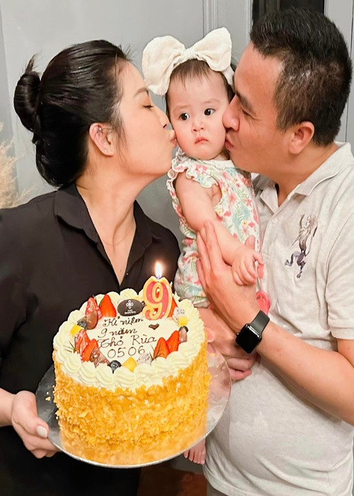 Vợ chồng Hoàng Linh có một cô con gái chung chào đời vào tháng 9/2023.