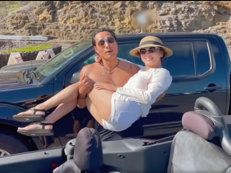 Từ năm 2020, Kỳ Duyên và chồng cũ thứ 2 tái hợp. Hiện tại, cặp đôi thoải mái sánh đôi tình tứ. Ảnh: FB Kỳ Duyên.