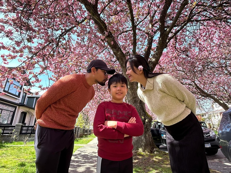 Huỳnh Đông và Ái Châu sang Canada định cư từ 1 năm trước. Ảnh: FB Ái Châu.