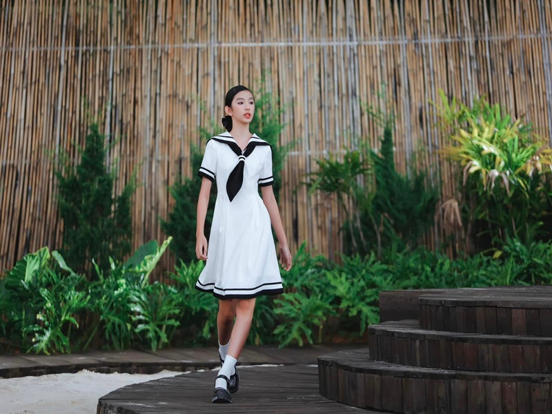 Chiko trình diễn trong một chương trình thời trang. Ảnh: FB Ngọc Diễm.