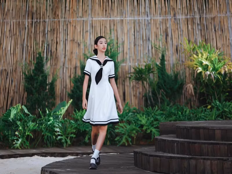 Chiko trình diễn trong một chương trình thời trang. Ảnh: FB Ngọc Diễm.