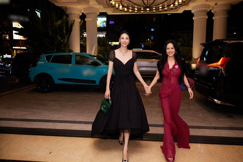 Với vóc dáng không chút mỡ thừa, Hồng Nhung tự tin diện trang phục bó sát hoặc cắt xẻ táo bạo.