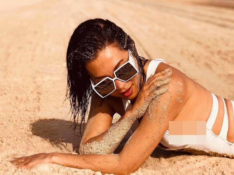 Kỳ Duyên mặc nhiều kiểu trang phục áo tắm nhờ lợi thế hình thể.