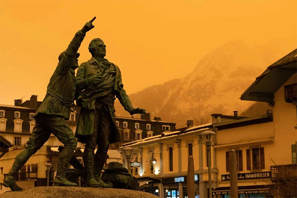 Hiện tượng này đã được ghi nhận trên khắp miền Trung nước Pháp, Thụy Sĩ, miền Nam nước Đức, Áo và cả miền Bắc Balkan.