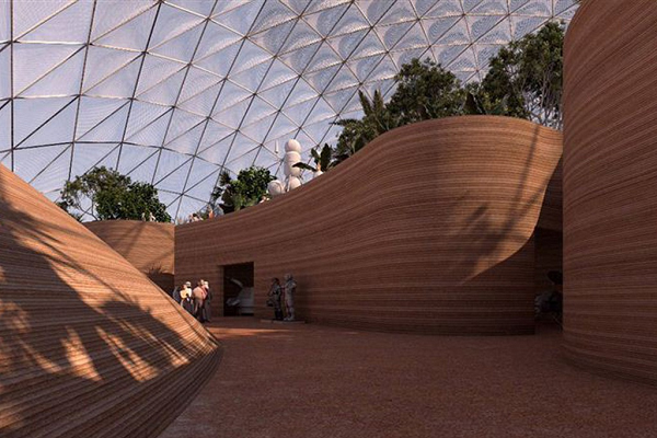 Mars Science City, thiết kế của kiến trúc sư người Đan Mạch Bjarke Ingels được xây dựng như một nhà lồng phục vụ cho sứ mệnh nghiên cứu sự sống ngoài vũ trụ. Một thành phố thử nghiệm sẽ được xây dựng ở Dubai, tái lập môi trường tại Hỏa tinh để nhóm nghiên cứu làm quen trước khi bước chân vào môi trường thật.