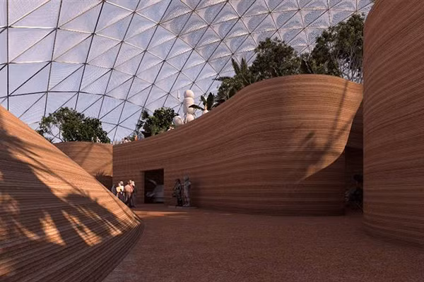 Mars Science City, thiết kế của kiến trúc sư người Đan Mạch Bjarke Ingels được xây dựng như một nhà lồng phục vụ cho sứ mệnh nghiên cứu sự sống ngoài vũ trụ. Một thành phố thử nghiệm sẽ được xây dựng ở Dubai, tái lập môi trường tại Hỏa tinh để nhóm nghiên cứu làm quen trước khi bước chân vào môi trường thật.